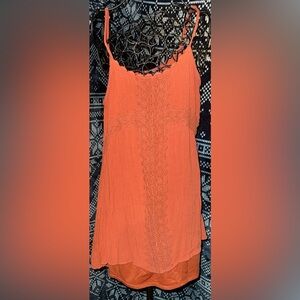 Blue Rain Orange Mini Dress